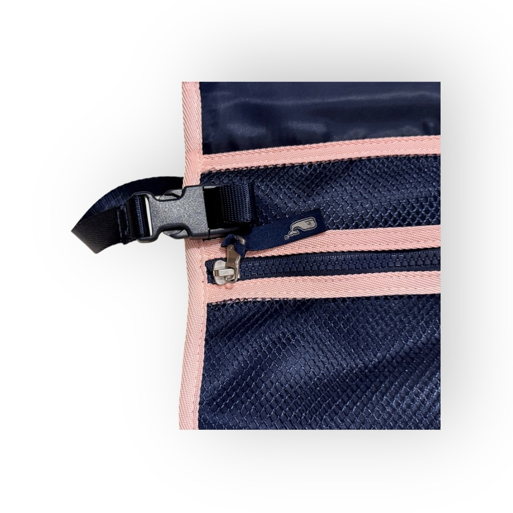 Vineyard Vines Baby Changing Pad Navy Blue & Pink Folding Bag Travel size - Picture 5 of 11